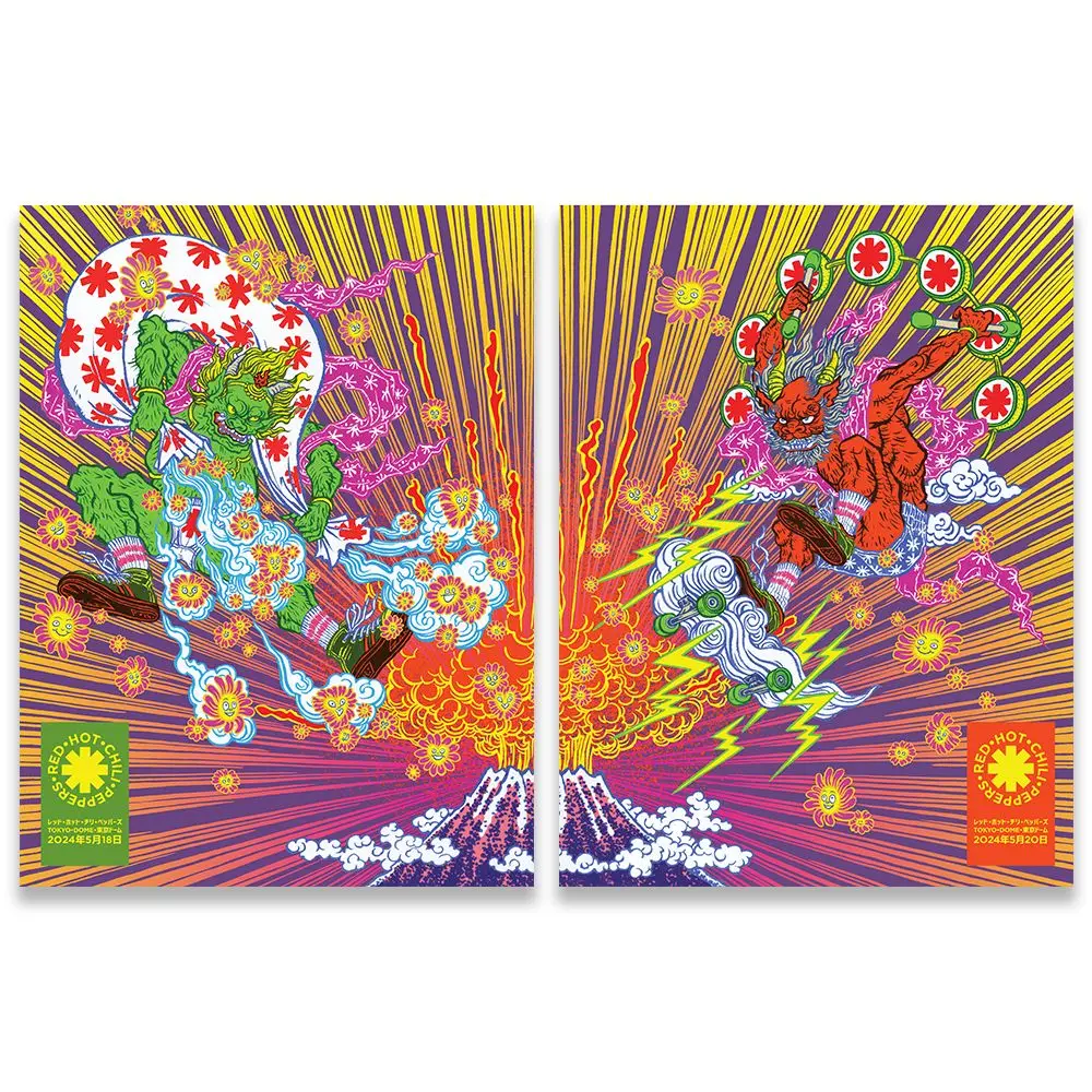 レッチリ　redhotchilipeppers ツアーグッズ　リトグラフ日本限定 レッチリ redhotchilipeppers ツアーグッズ リトグラフ日本限定