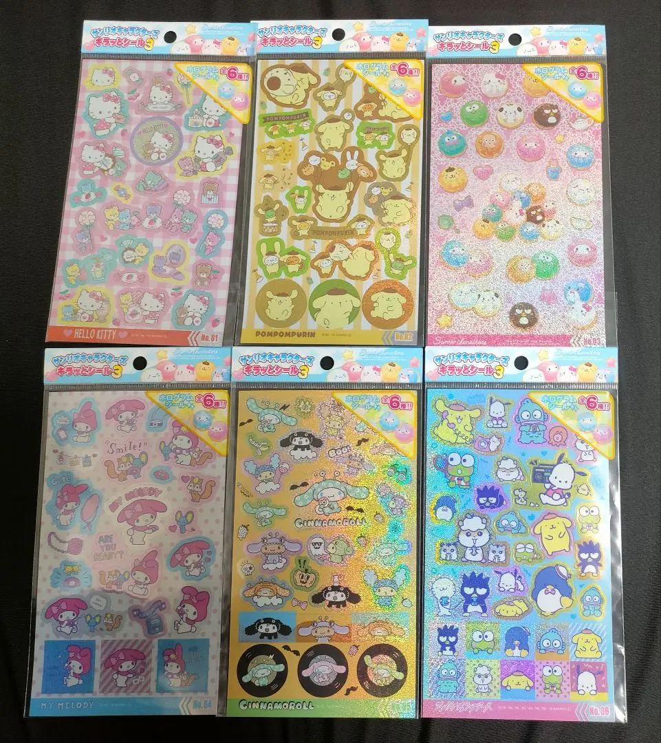 Thumbnail of Sanrio Stickers Hologram Kiratto Stickers 6 Types Set