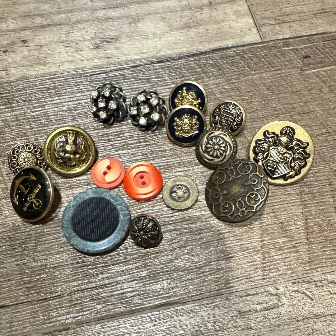Thumbnail of Button set, various designs and colors, purchased at a French flea market