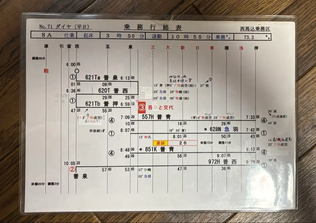 2025年最新】乗務行路表の人気アイテム - メルカリ
