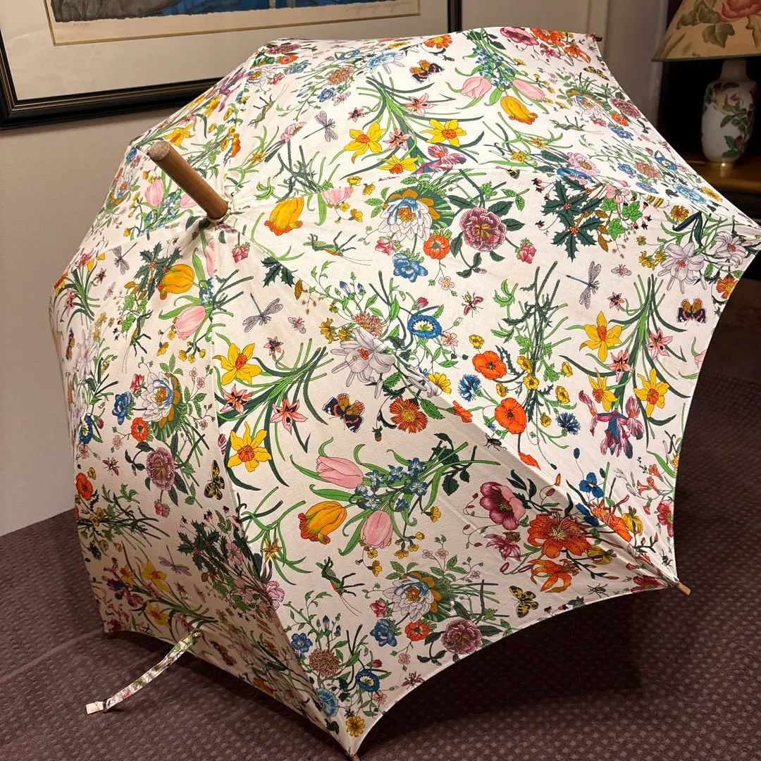 【レア】　GUCCI　グッチ　傘　シモ　ロゴ　総柄　コラージュ　柄　花　折り畳み 2025年最新】GUCCI 傘の人気アイテム - メルカリ