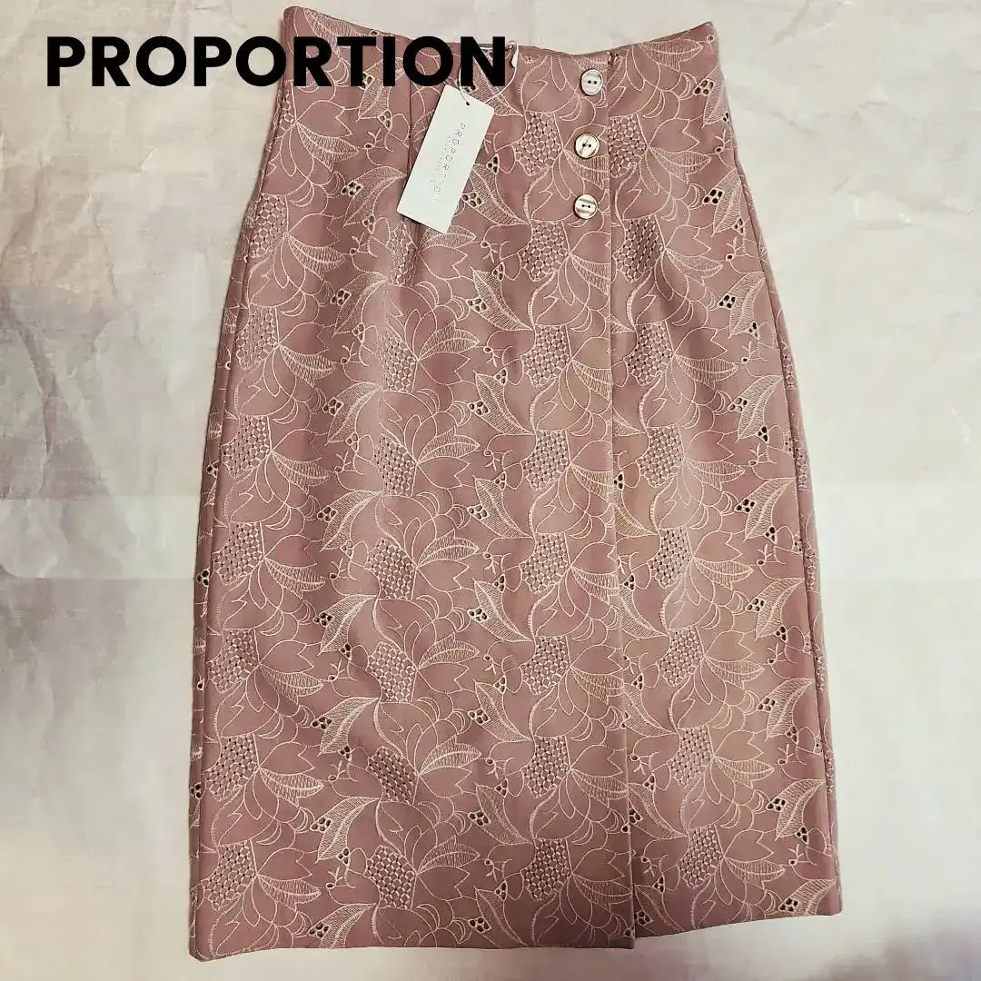 【附標籤】PROPORTION 花紋緊身裙 粉紅色 的縮圖