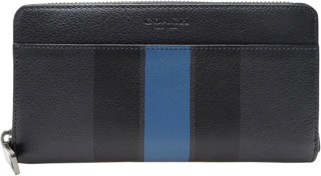 新品未使用　COACH コーチ　F75395ブルー　長財布 COACH - 75395 コーチ 長財布 ブルーブラックラインの通販 by