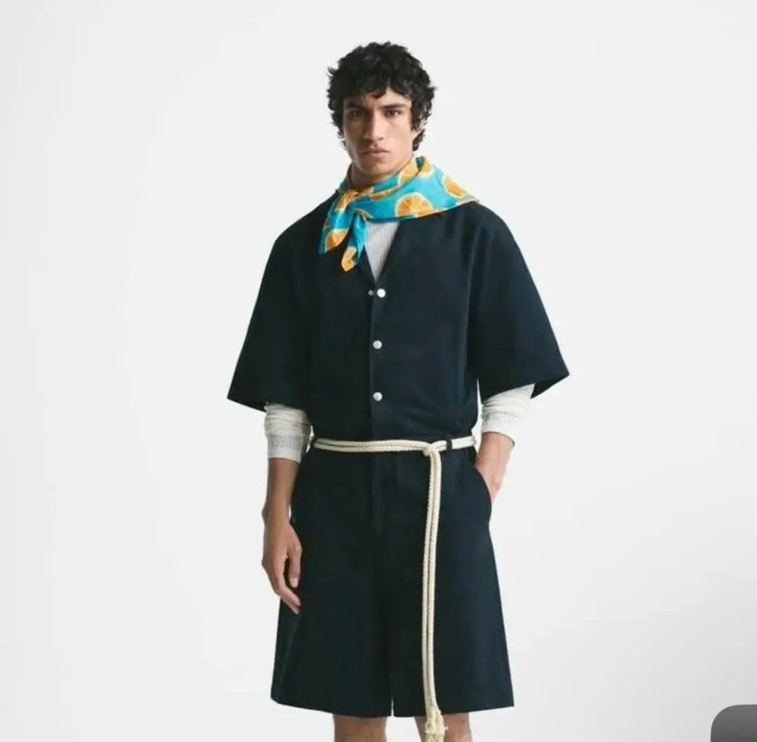 ザラ　zara   ジャンプスーツ　ツナギ　XL 大きい　コットン　リネン 2025年最新】ZARA メンズ オーバーオール・つなぎの人気アイテム