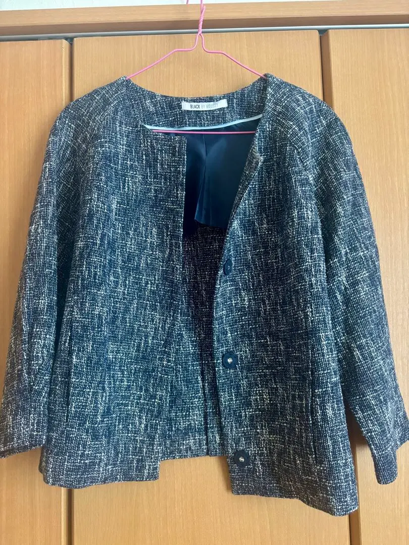 Thumbnail of 【New, Unused】BLACK BY MOUSSY No Collar Jacket Navy Tweed