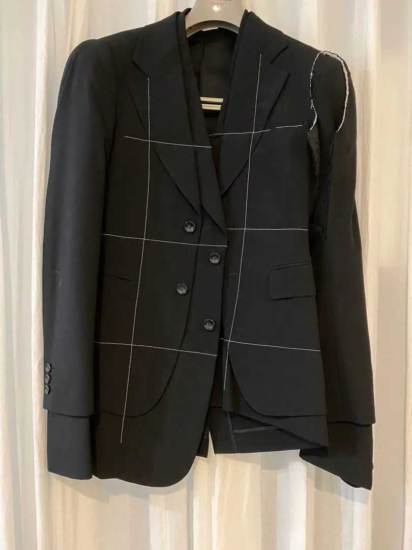 06AWコムデギャルソンオムプリュス　バッドボーイ期　ノーカラーロングジャケット 楽天市場】COMME des GARCONS HOMME PLUS コム デギャルソンオム