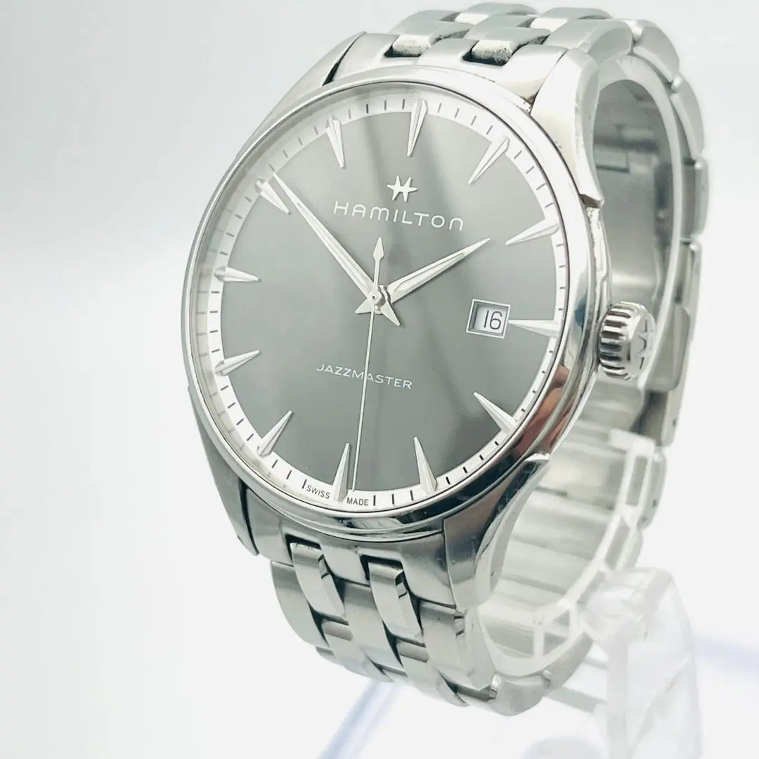 【美品】Hamilton ジャズマスター H324510 デイト シルバー文字盤 楽天市場】h324510の通販