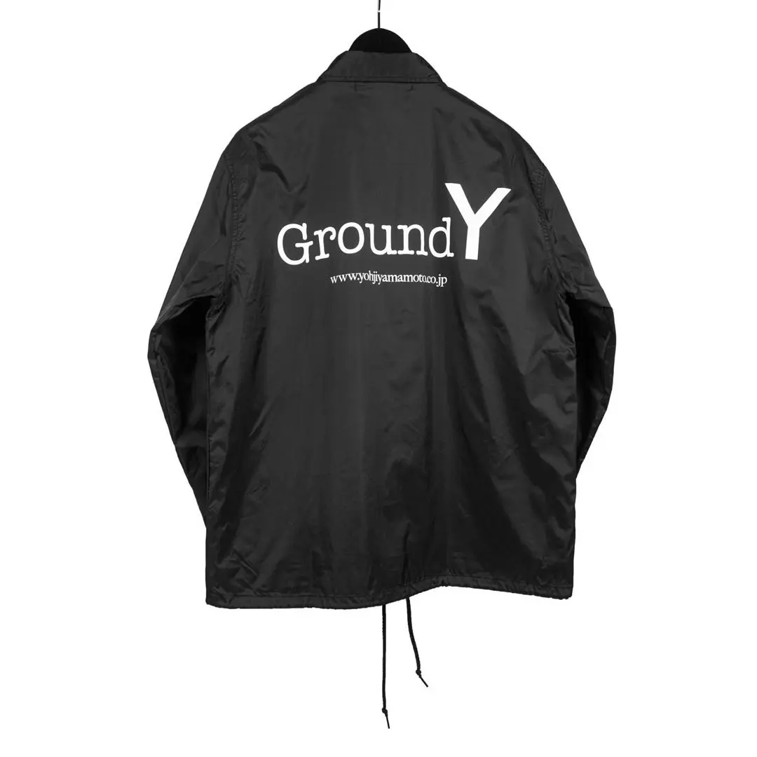 Yohji Yamamoto Ground Yナイロンコーチジャケット 逆さロゴ Yohji Yamamoto Ground Yナイロンコーチジャケット 逆さロゴ