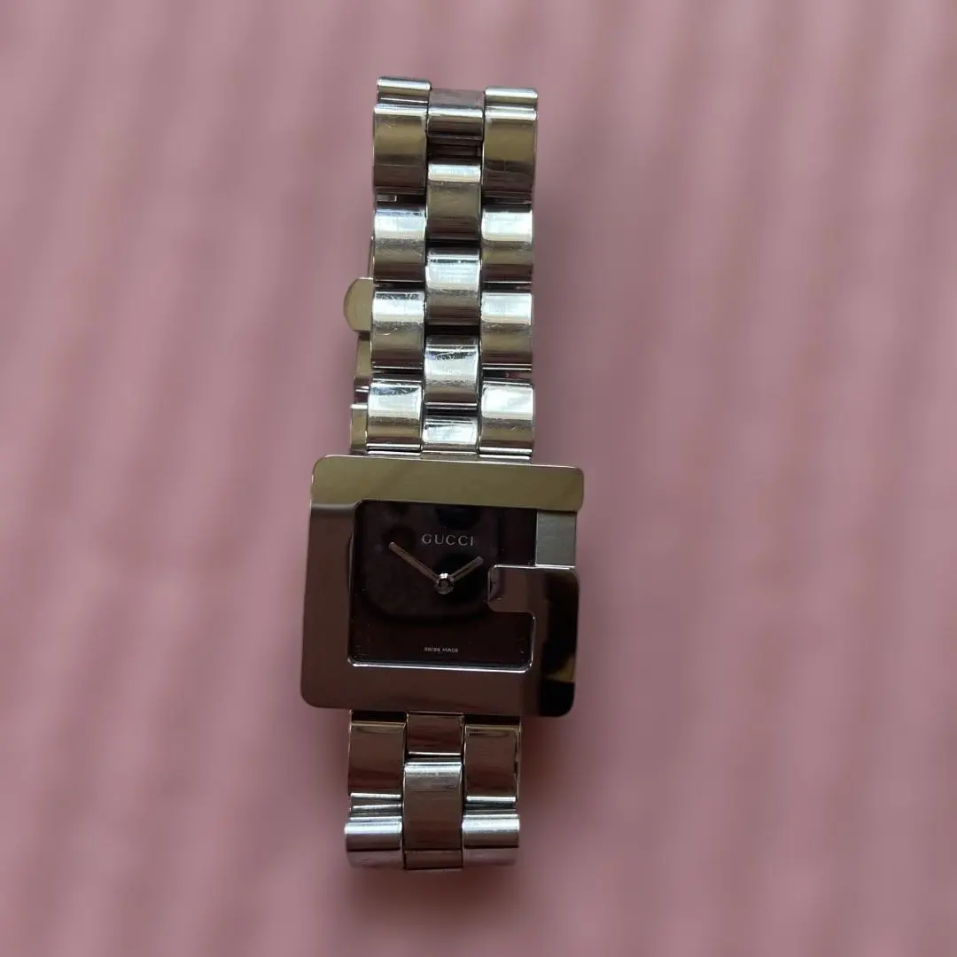 Thumbnail of GUCCI Gucci 3600J G-square logo silver wristwatch, new battery