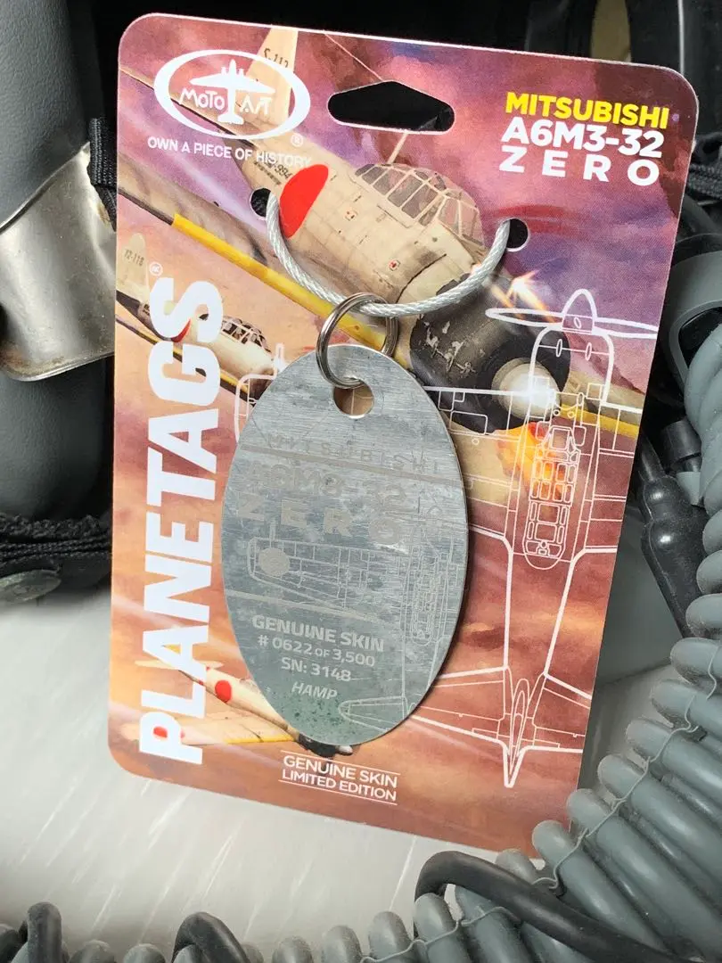 【実物】 零戦 ゼロ戦 32型 3148号機 PLANETAG社 キーホルダー3 A6M3-32 ゼロ 3148 – MotoArt PlaneTags