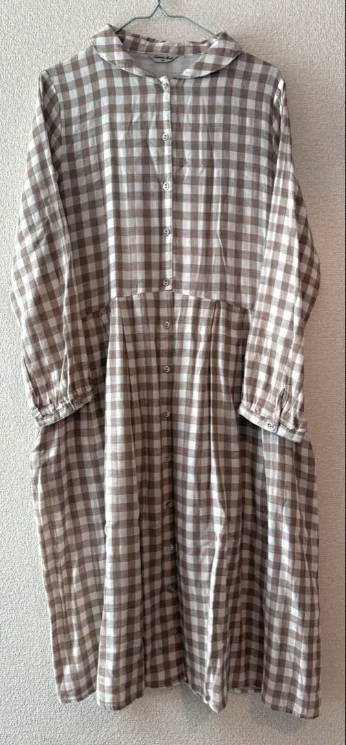 Thumbnail of Samansa Mos2 Gauze Gingham Check Shirt Dress