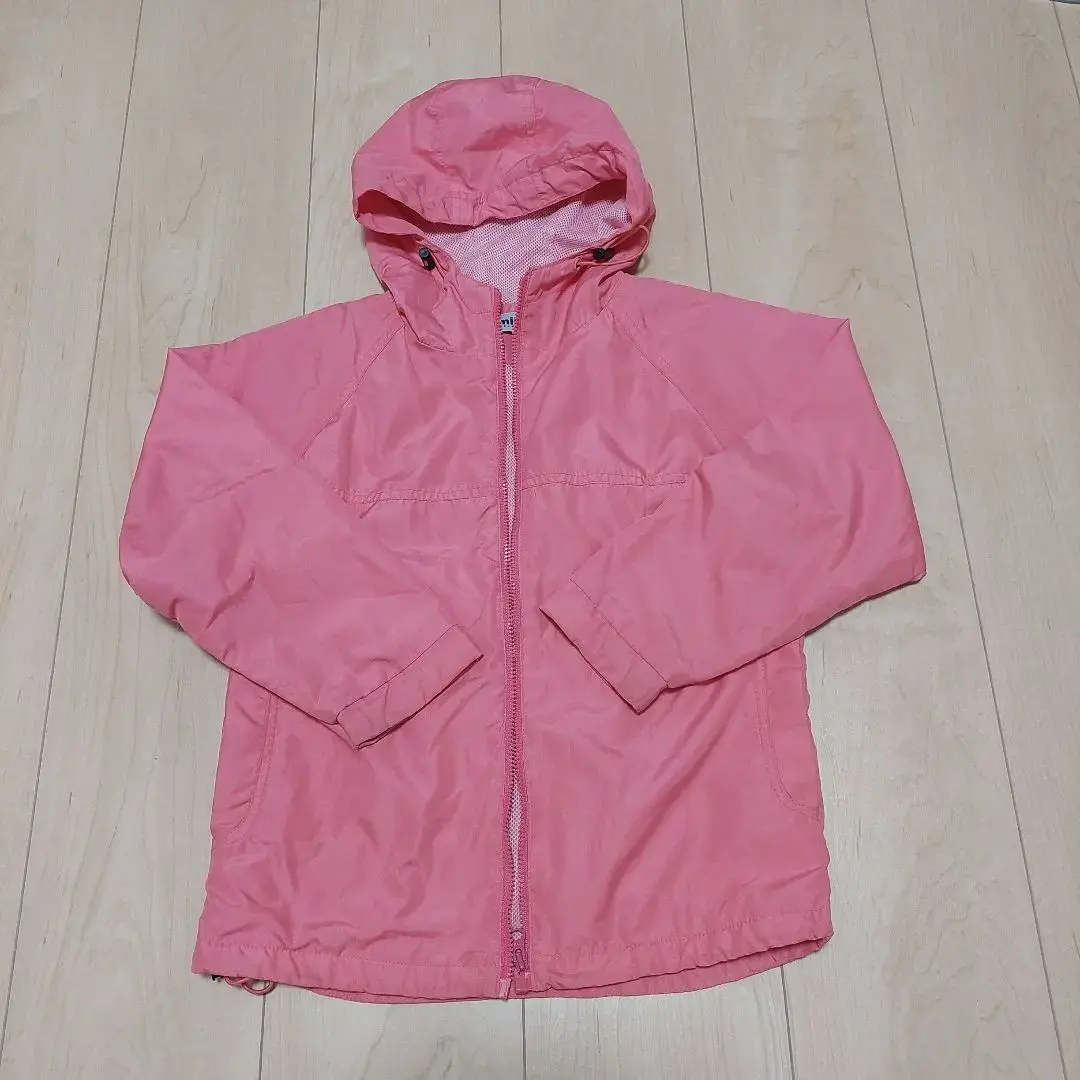 粉紅色連帽外套 防風夾克 110 的縮圖