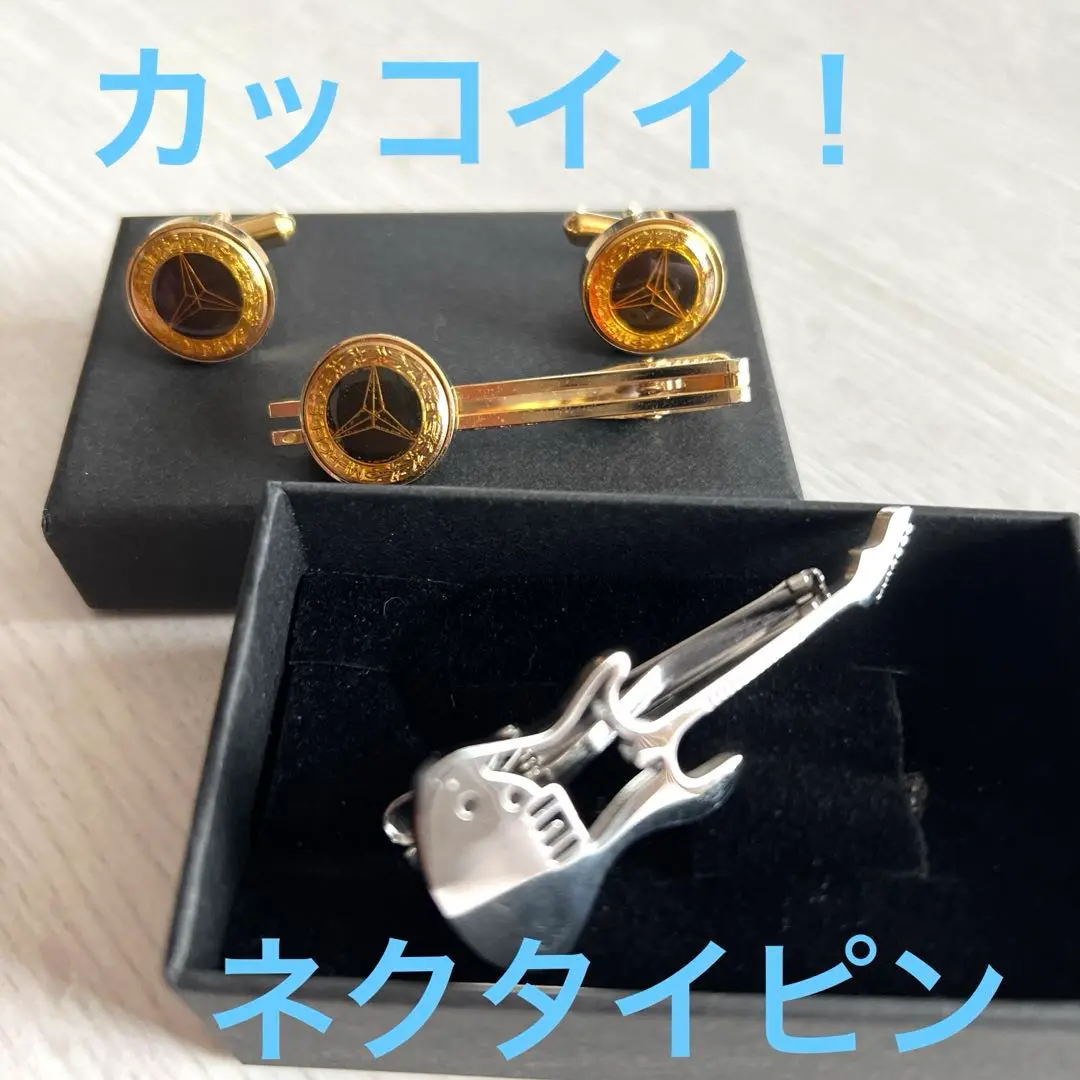 ヴィンテージ 稀少 非売品メルセデスベンツ*タイバー＆カフスボタン*ネクタイピン ヴィンテージ 稀少 非売品メルセデスベンツ*タイバー＆カフス