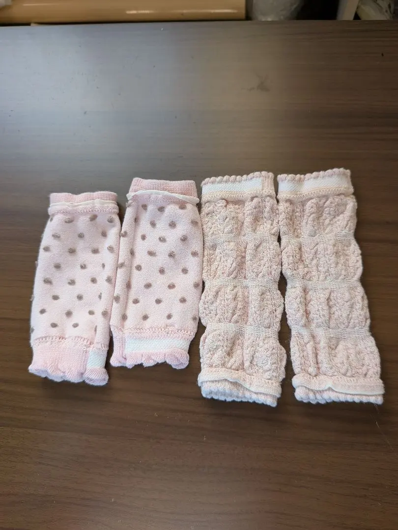 Thumbnail of Baby leg warmers, pink, polka dot pattern, set of multiple items, great value