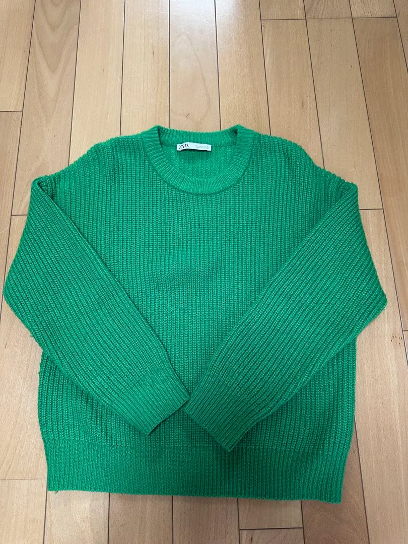 Thumbnail of ZARA green knit sweater