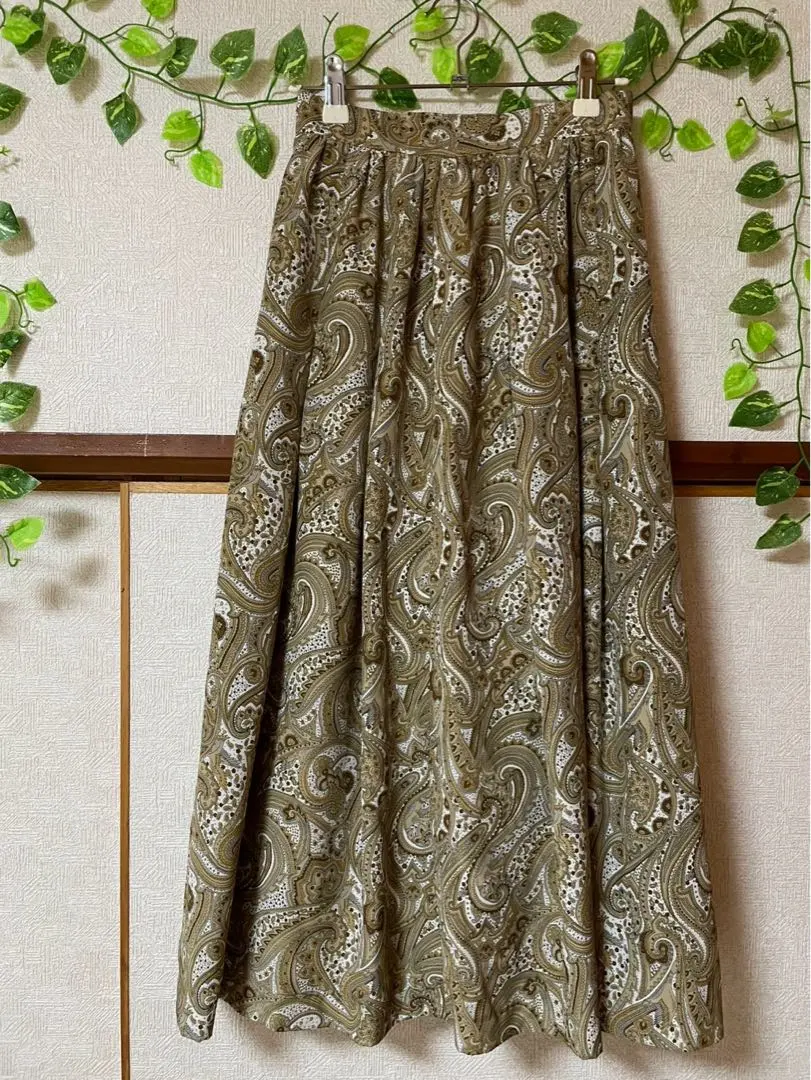 Thumbnail of S Long Skirt Flare Skirt Long Length Paisley Pattern Skirt