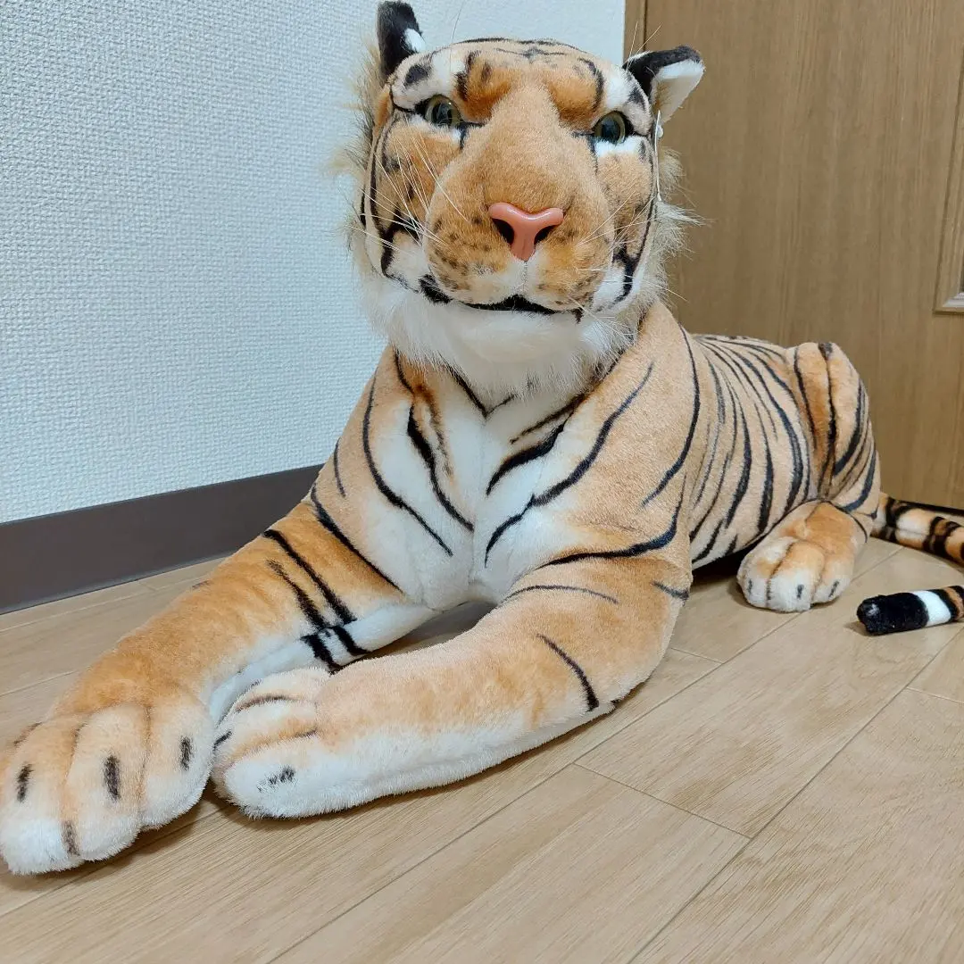 Thumbnail of Large Tiger Stuffed Animal, Fuji Safari Park, Brown Tiger, Realistic