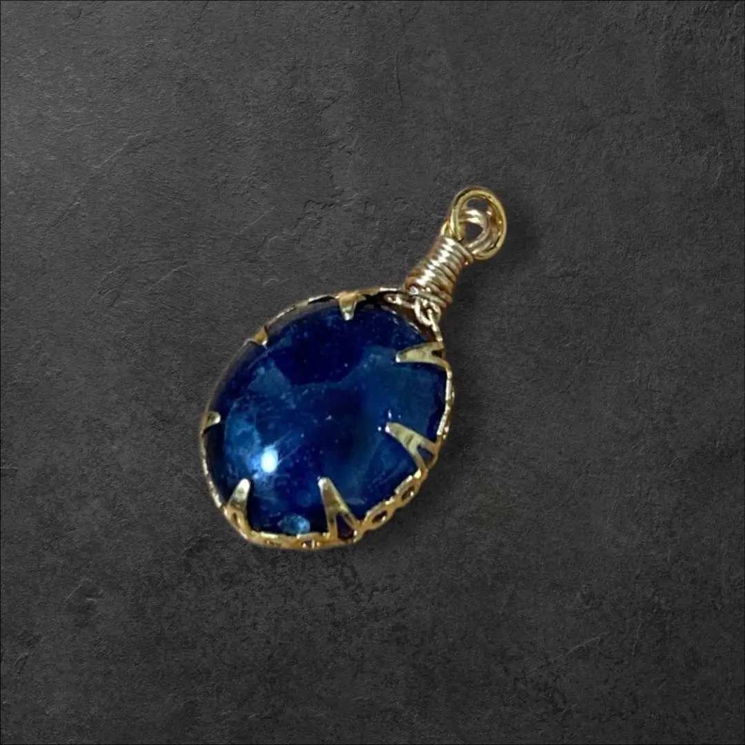 Thumbnail of [No. 30] Blue Sapphire Charm 16kgp Handmade