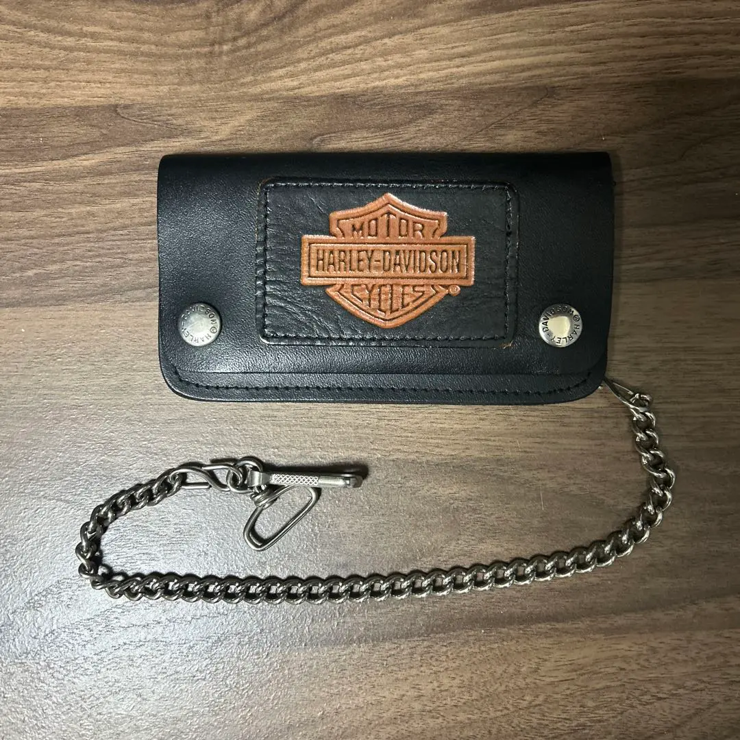 Harley-Davidson レザー長財布 ヴィンテージ 70s ハーレーダビッドソン レザーバイカーウォレット 財布