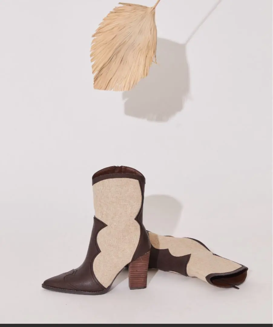 ALEXIA STAM ウエスタンニーハイブーツ ブラック ALEXIA STAM ニーハイウエスタンブーツ（セール】Western Boots