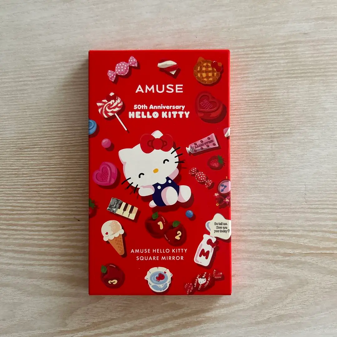 AMUSE HELLO KITTY 韓国 限定 ミラー AMUSE Hello Kitty Square Mirror 1ea [AMUSE x Hello Kitty