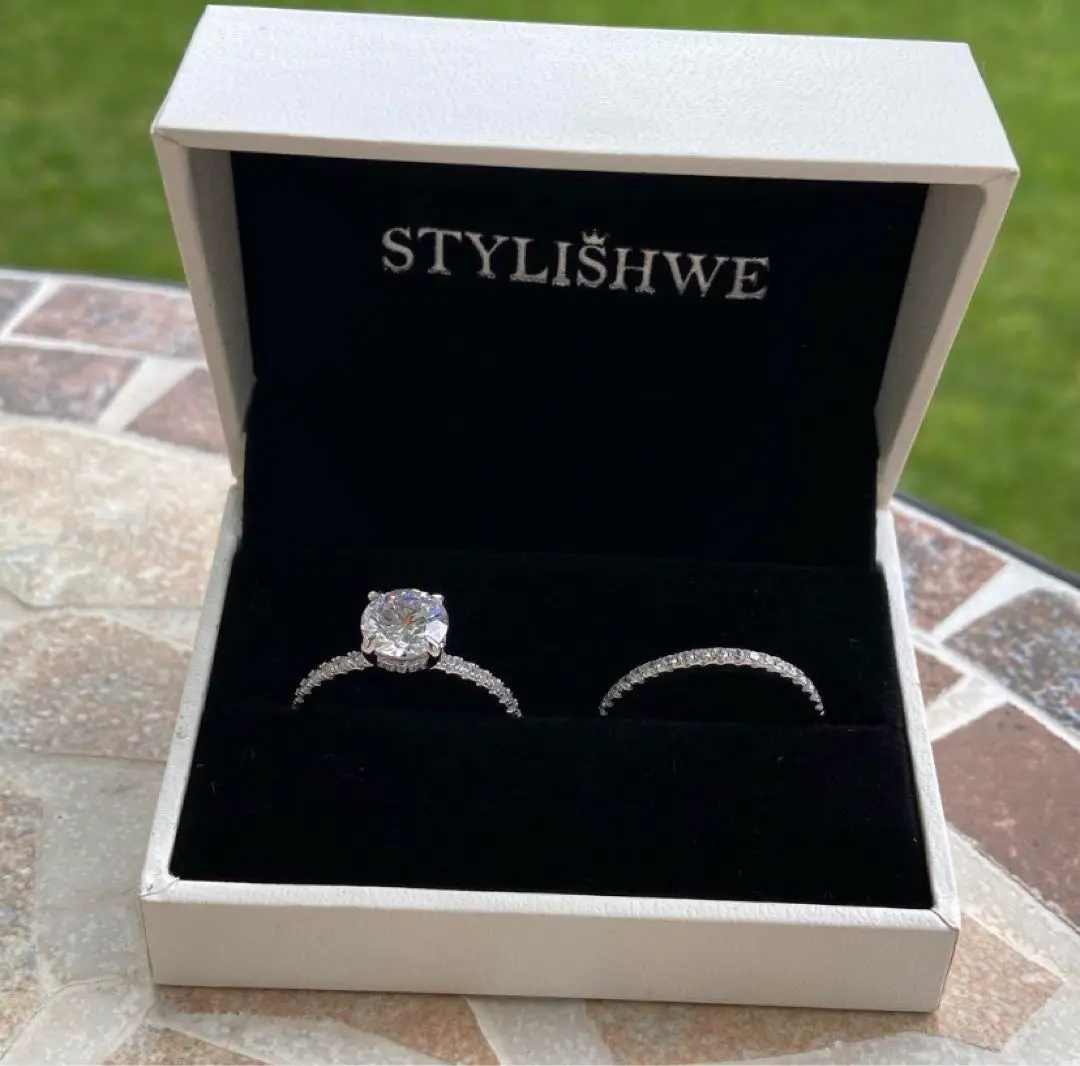 独創的 美品S925刻印STYLISHWE 指輪セットリング19号箱付 アクセサリー