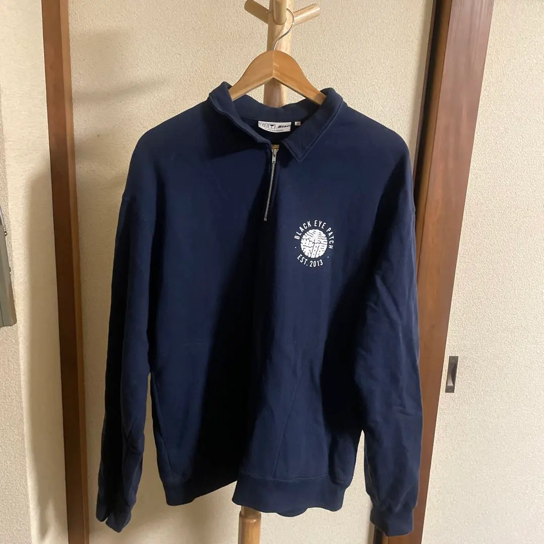 BLACK EYE PATCH 海軍藍色 半拉鍊 L 的縮圖