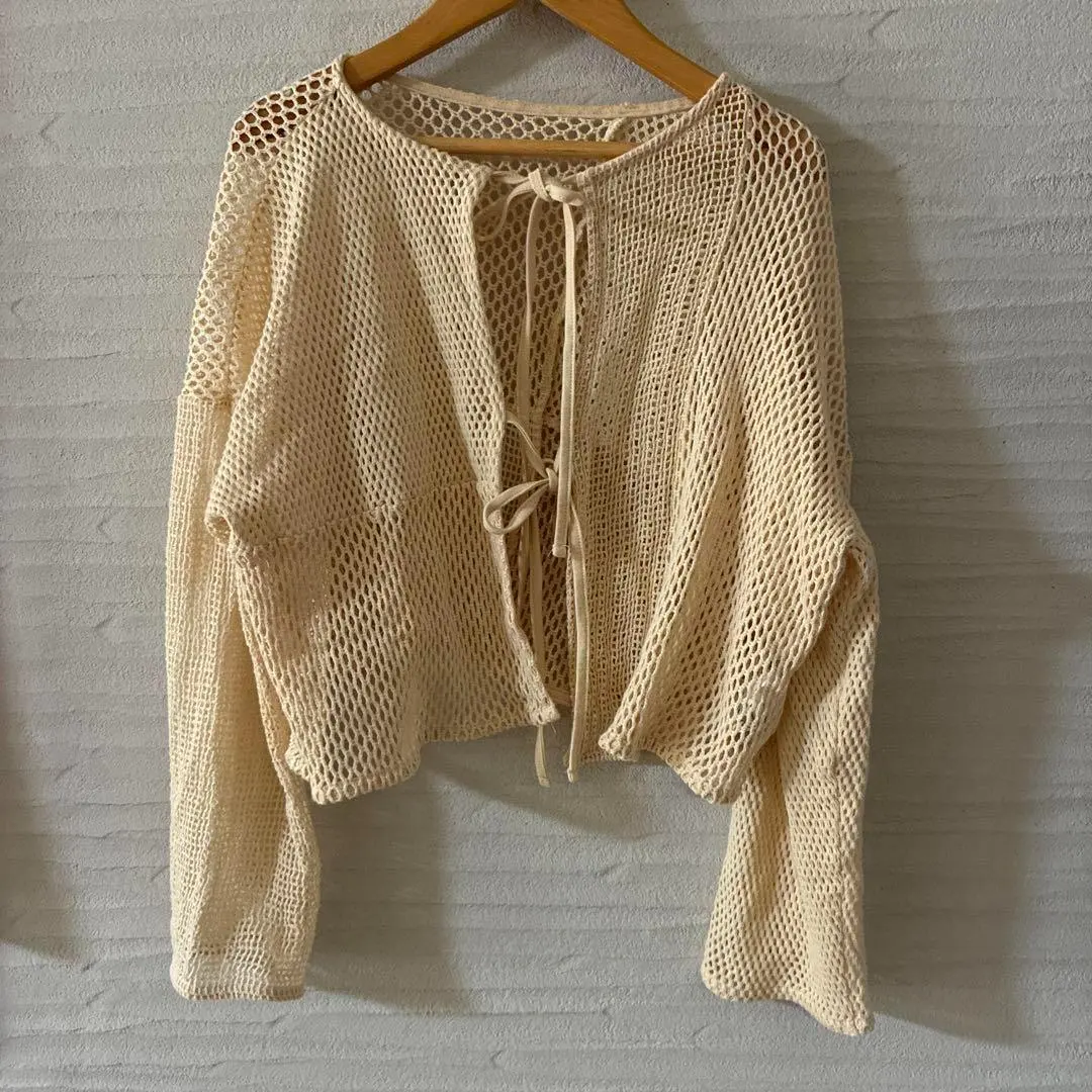 Thumbnail of LOWRYS FARM ★ 2-way Openwork Short Cardigan Bolero t2503