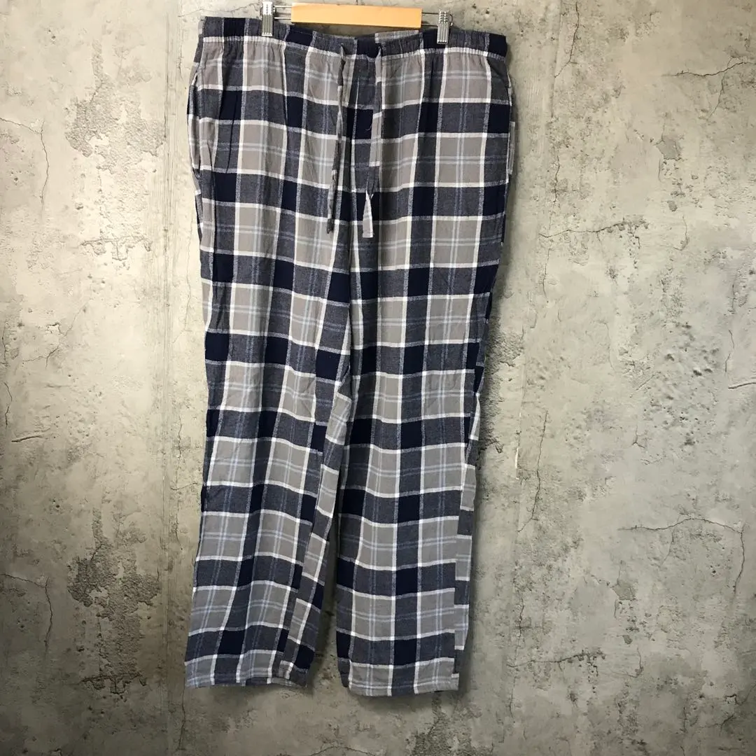 Thumbnail of yz27 Vintage Check Pants Pajama Pants Navy Gray White Light Blue