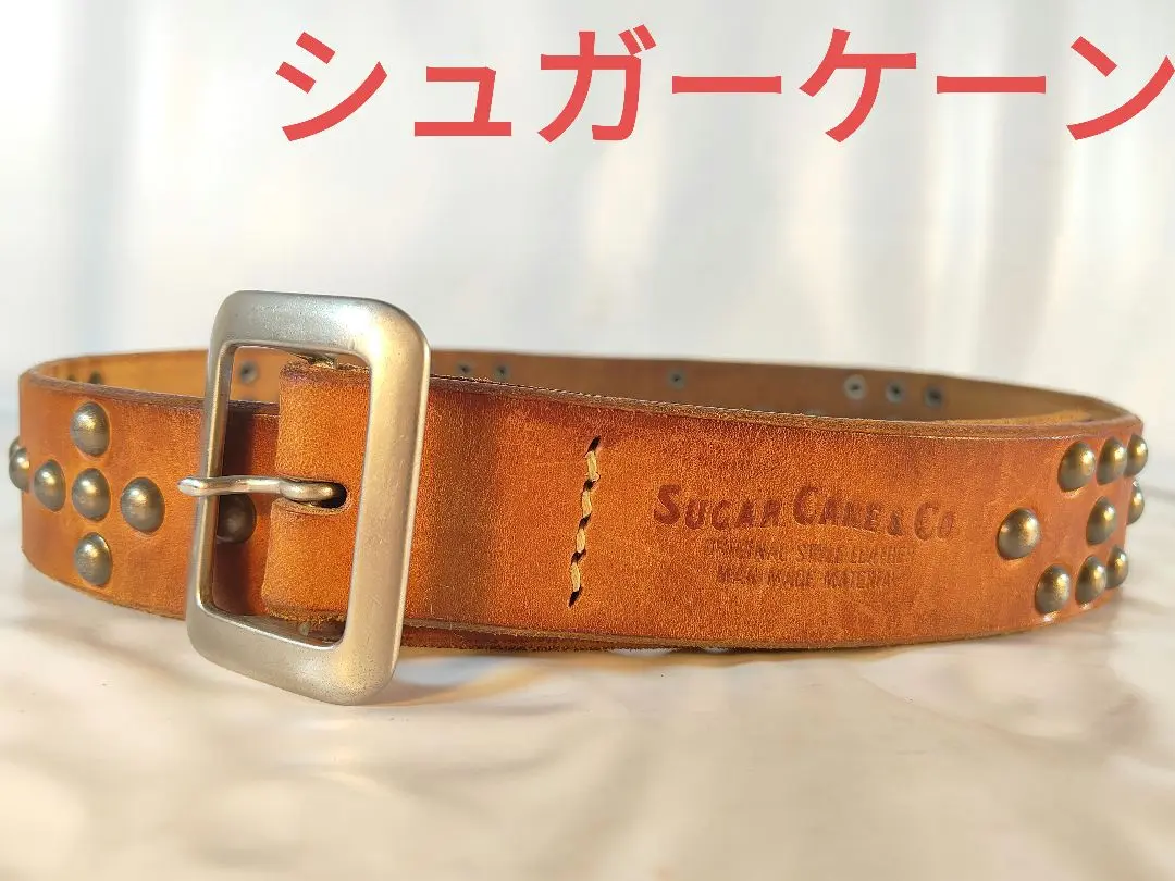 【極美品】【極厚革５ＭＭ】厚本革 正規品　シュガーケーン　高級ギャリソンベルト Sugar Cane Garrison Belt, Extra Thick Leather, 5mm [EXC