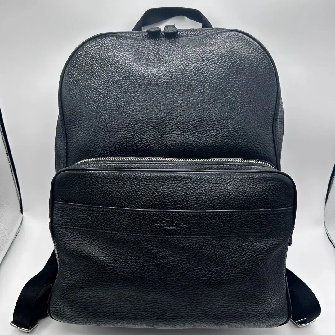 COACH ペブルドレザー バックパック リュックHAMILTON F72082 Coach F72082 Black Hamilton Pebble Leather Backpack Men for