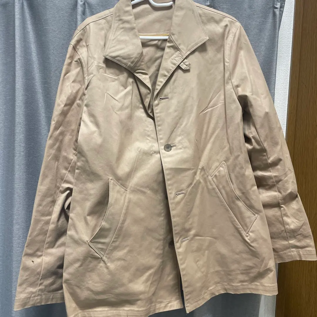 Thumbnail of TAKEO KIKUCHI Stand Collar Coat, Beige, Size 4