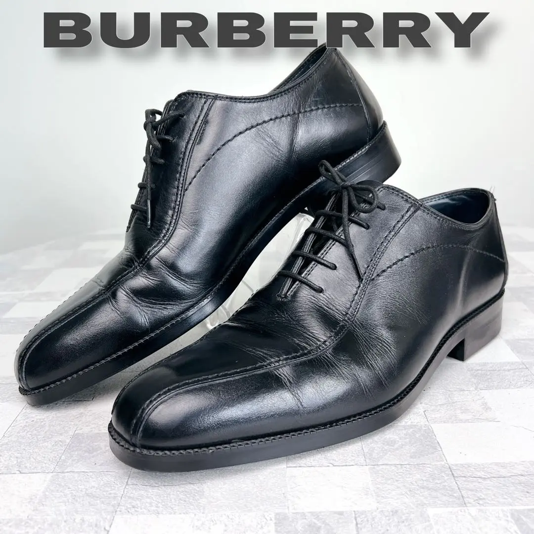 BURBERRY バーバリー プレーントゥ ビジネスシューズ ドレスシューズ 黒 BURBERRY バーバリー ドレスシューズ ビジネスシューズ 24cm