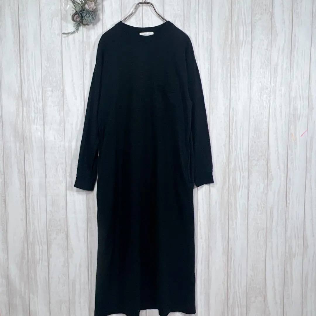Thumbnail of ☆ Joint Works (F) Long Sleeve Long Dress Black 100% Cotton