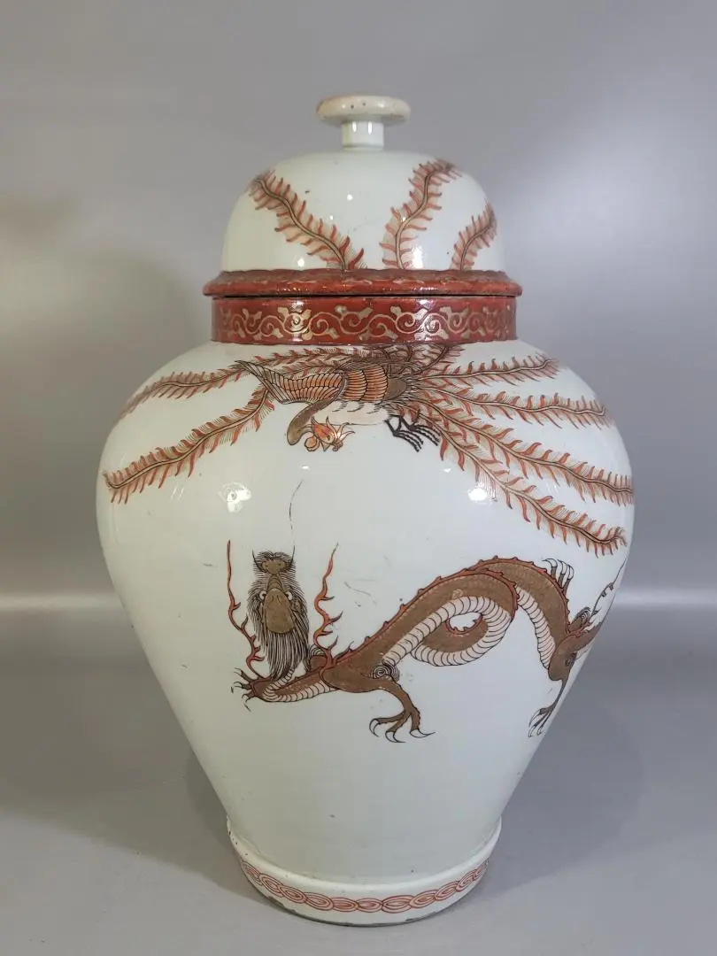 1862 薩摩焼　花鳥図　沈香壺　飾壺　高38cm  時代物 1862 薩摩焼 花鳥図 沈香壺 飾壺 高38cm 時代物