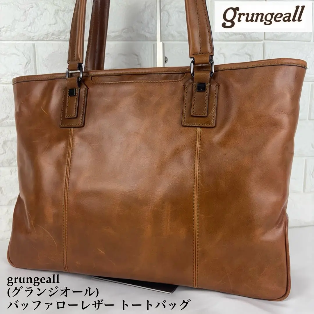 ✨希少✨　grungeall グランジオール バッファローレザートートバッグ 2025年最新】grungeall 素材：本革 トートバッグの人気アイテム