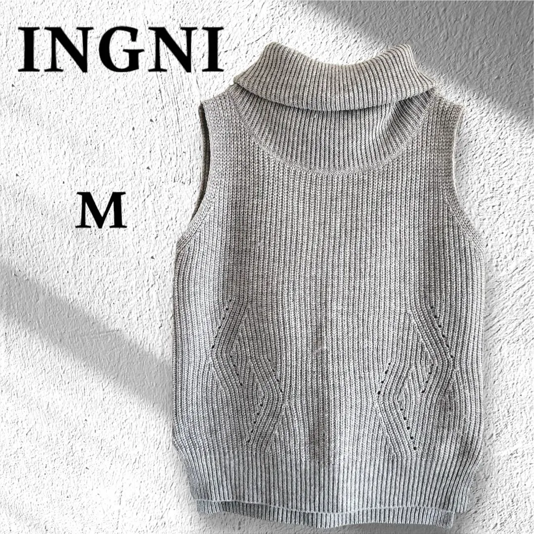 Thumbnail of INGNI Turtleneck / Sleeveless Summer Sweater / Gray / Women's M