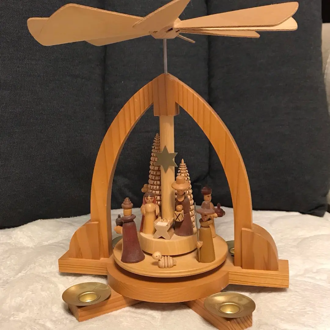 希少品 動作品 ドイツ製 クリスマスピラミッド ヴィンテージ アンティーク 豪華 希少品 動作品 ドイツ製 クリスマスピラミッド ヴィンテージ