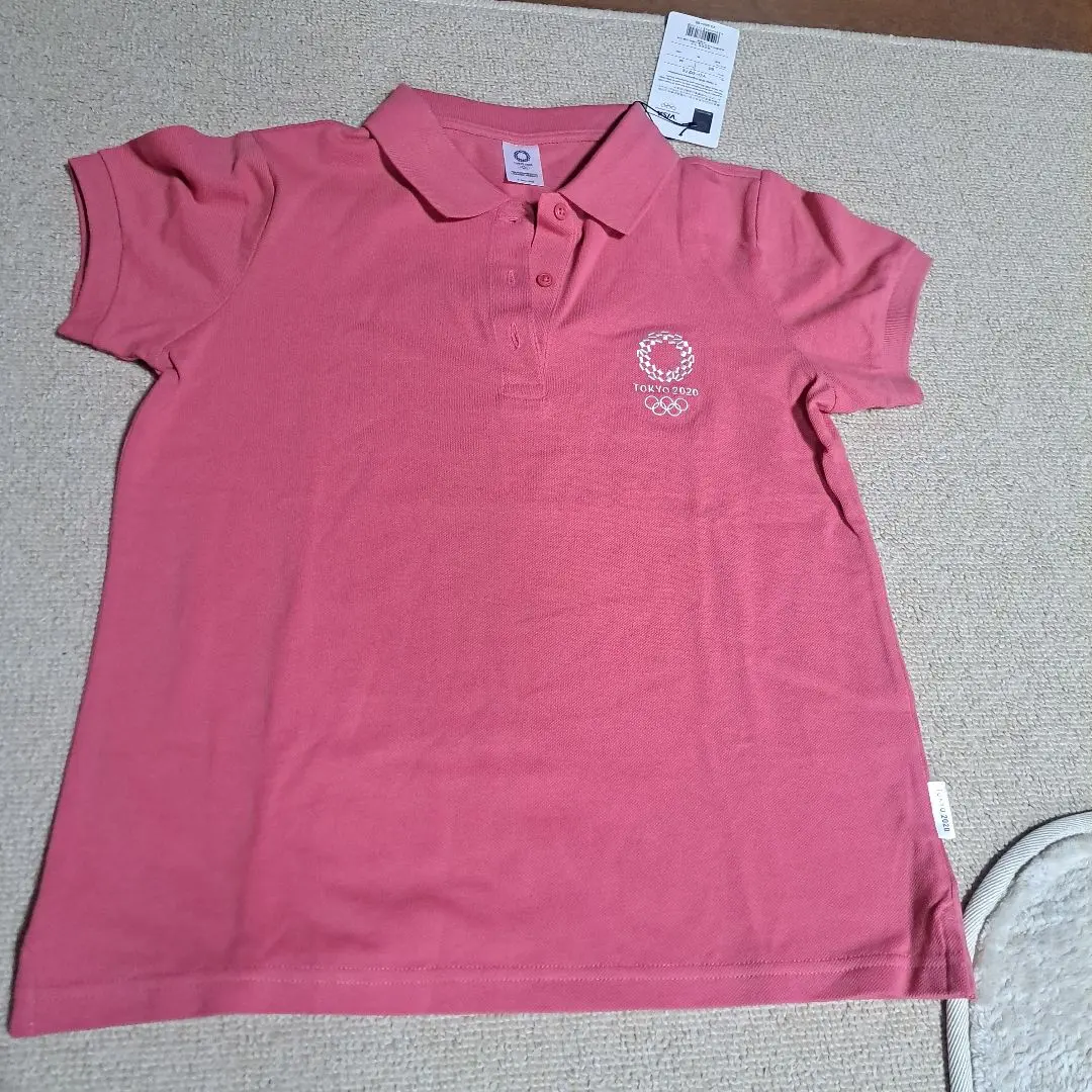 Thumbnail of Tokyo 2020 Olympic Polo Shirt, M size, Pink (with tag), including shipping