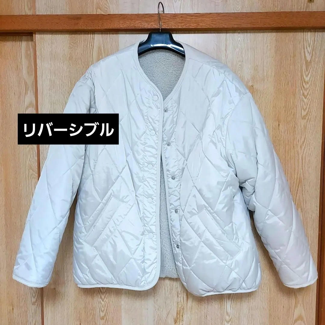 Thumbnail of Reversible Quilted Jacket Coat Coca 2-way Boa