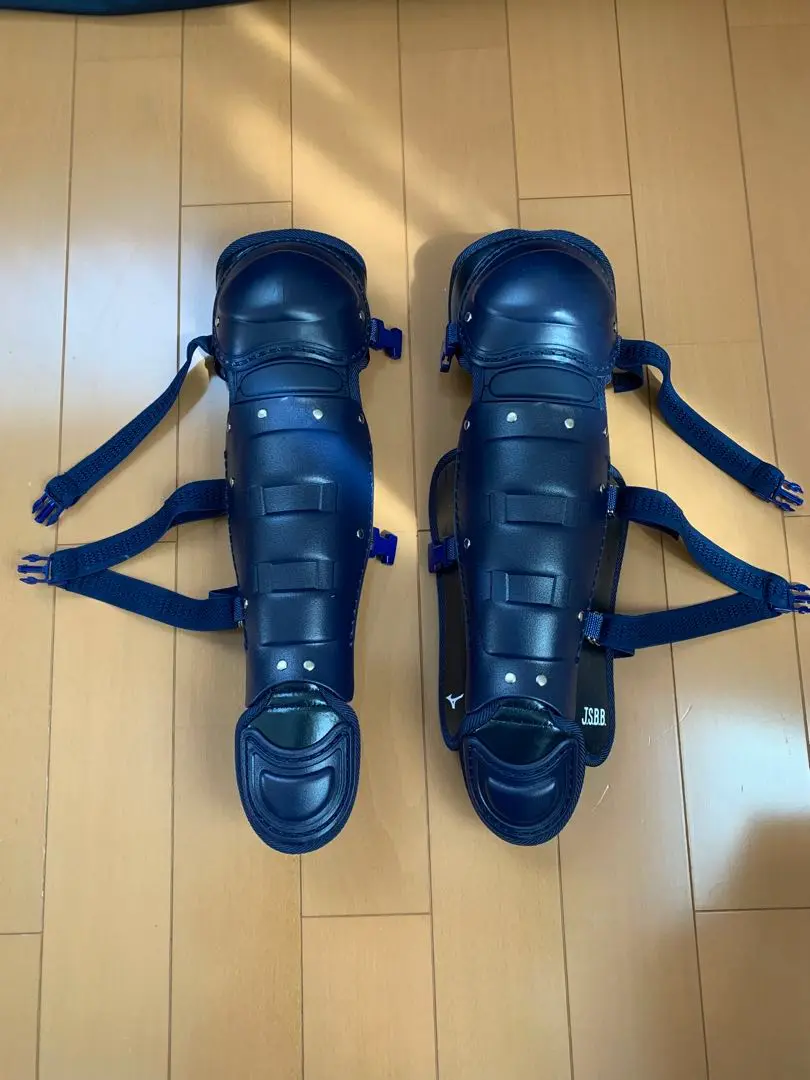3／17までの出品ミズノ JSBB ネイビー レガース （ニークッション）付 ☆大人気商品☆ JSBB ミズノ ネイビー ニーパット（ニー
