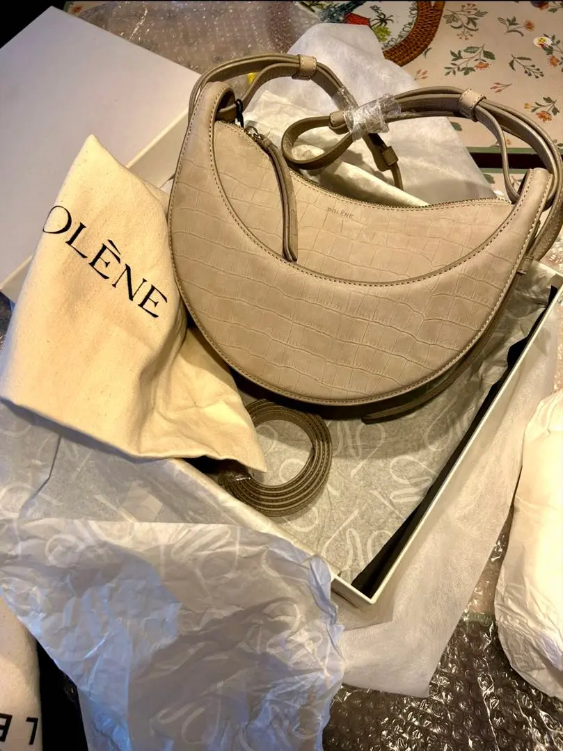 POLENE Numéro Dix ショルダーバッグ ハーフムーンオンライン