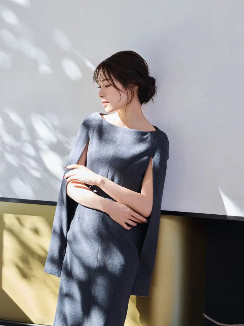 Laubeblanc Narrow line Cape Dress未使用 Narrow line Cape Dress – L'AUBE BLANC