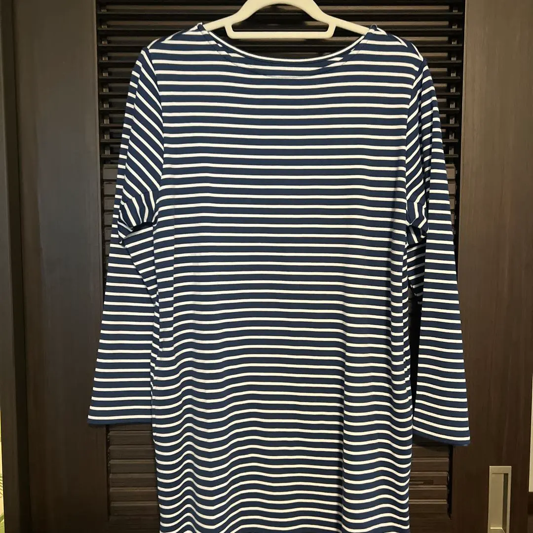 降價！栗原晴美條紋長袖連衣裙 的縮圖