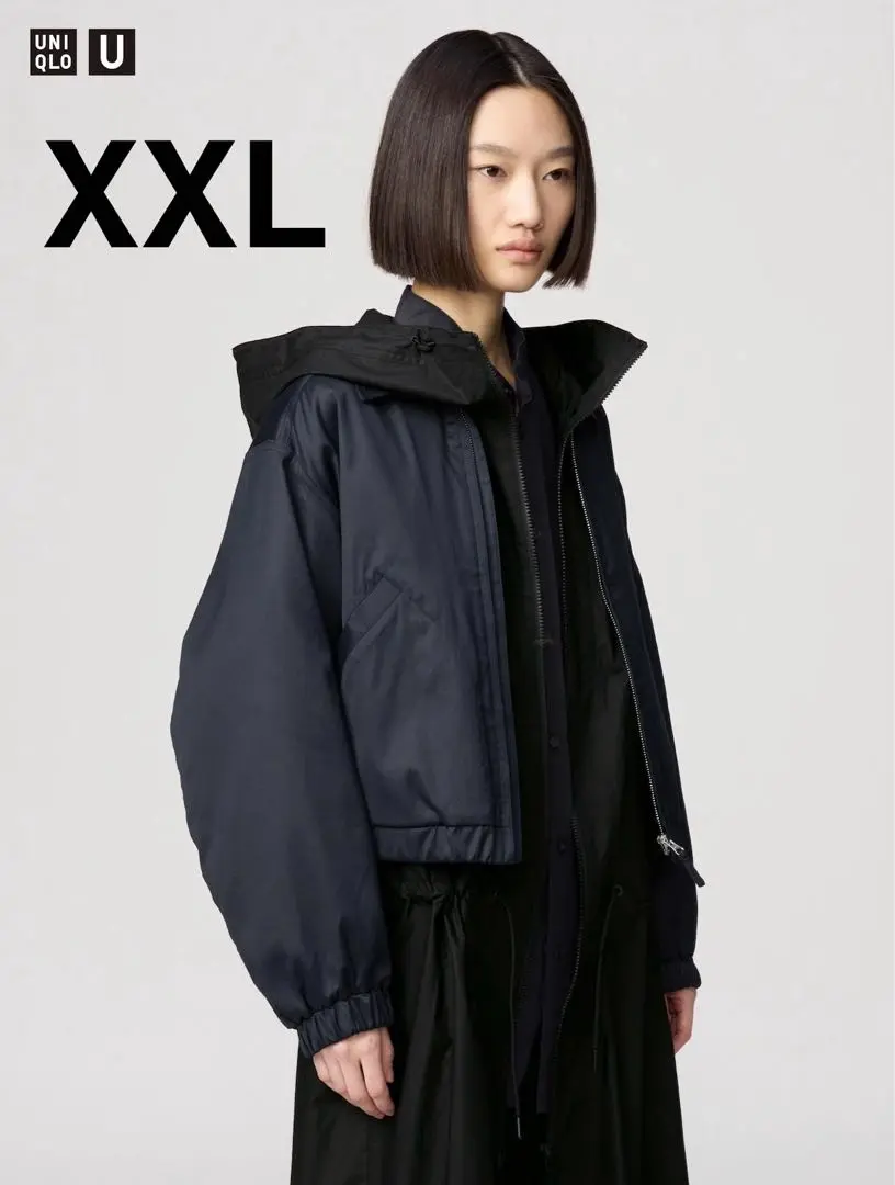完売品 UNIQLO U ジップアップショートブルゾン オンライン限定XXL ユニクロ公式 | ジップアップショートブルゾン