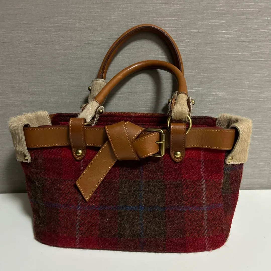 未使用TOPKAPIトプカピHARRIS TWEEDウール×牛革　トートバッグ 未使用TOPKAPIトプカピHARRIS TWEEDウール×牛革 トートバッグ