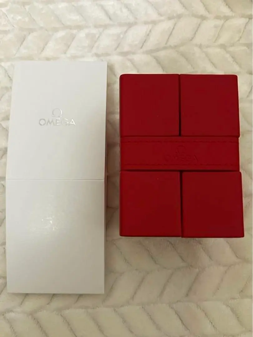 Genuine Omega Red Leather Watch Box Service Travel Case | eBay