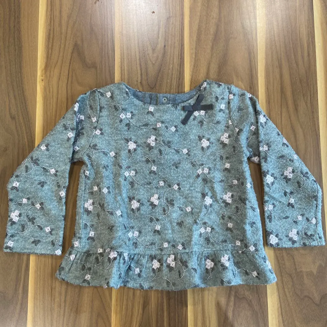 Thumbnail of BeBe Floral Print Long Sleeve Cut and Sew, Size 110