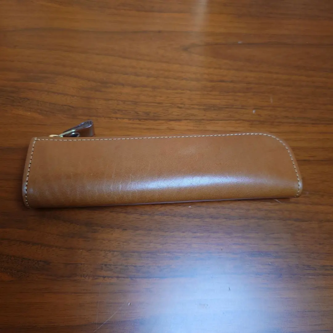 Thumbnail of Tsuchiya Kaban Natura Nume Leather Zipper Pen Case Pencil Case Brown