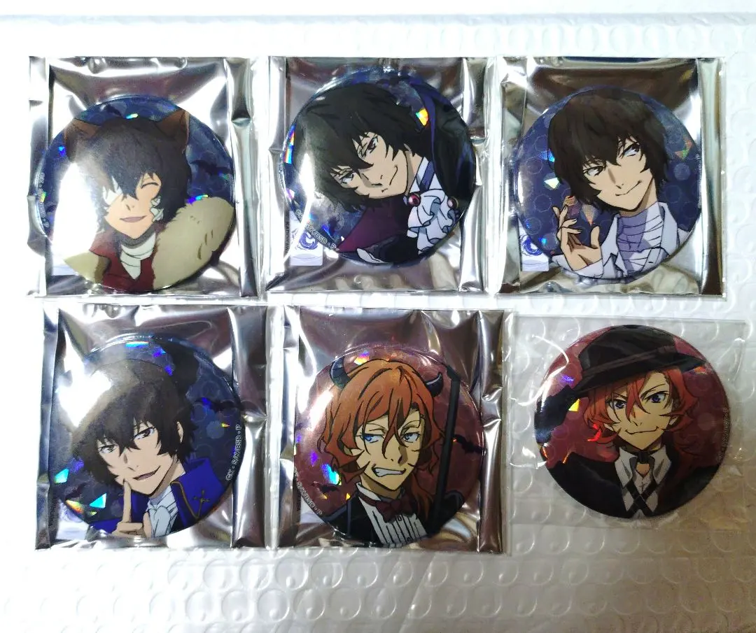 Thumbnail of Bungo Stray Dogs 8th Anniversary Can Badge: Dazai, Chuuya, Hologram Can Badge